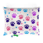 Colorful Paw Print Pet Bed - Cozy Dog & Cat Cushion, Decorative Pet Pillow, Furry Friend Gift, Plush Pet Bed, Happy Pet Space