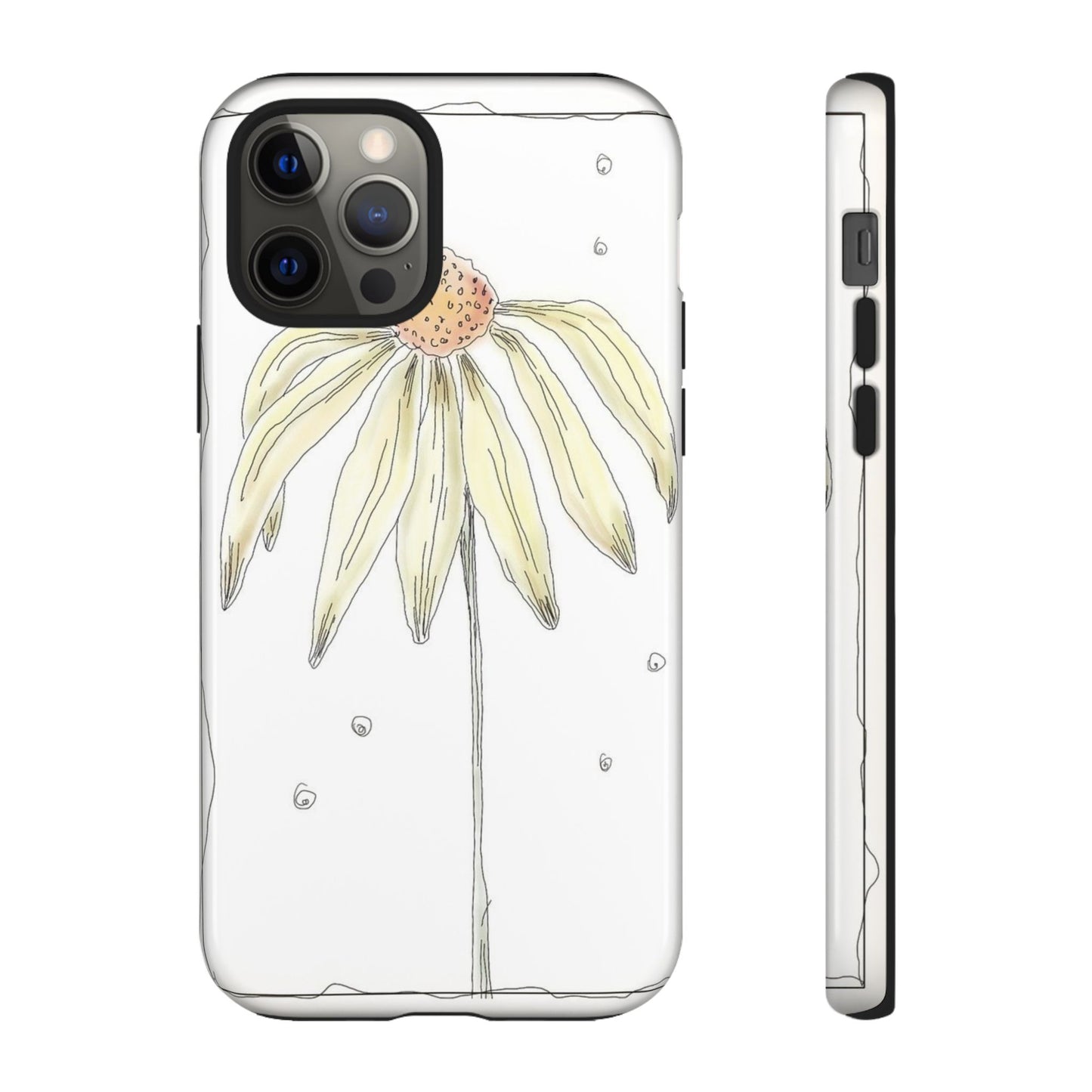 Flower Phone Case with Delicate Design, Tough Phone Cover, Nature Lover Gift, Floral Tech Accessory, Stylish Phone Protection