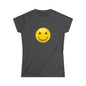 Smiley Face Women's Softstyle Tee, Casual T-Shirt, Happy Graphic Tee, Summer Shirt, Birthday Gift, Everyday Wear