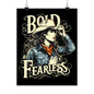 Bold & Fearless Cowboy Woman Poster — Matte Vertical Wall Art