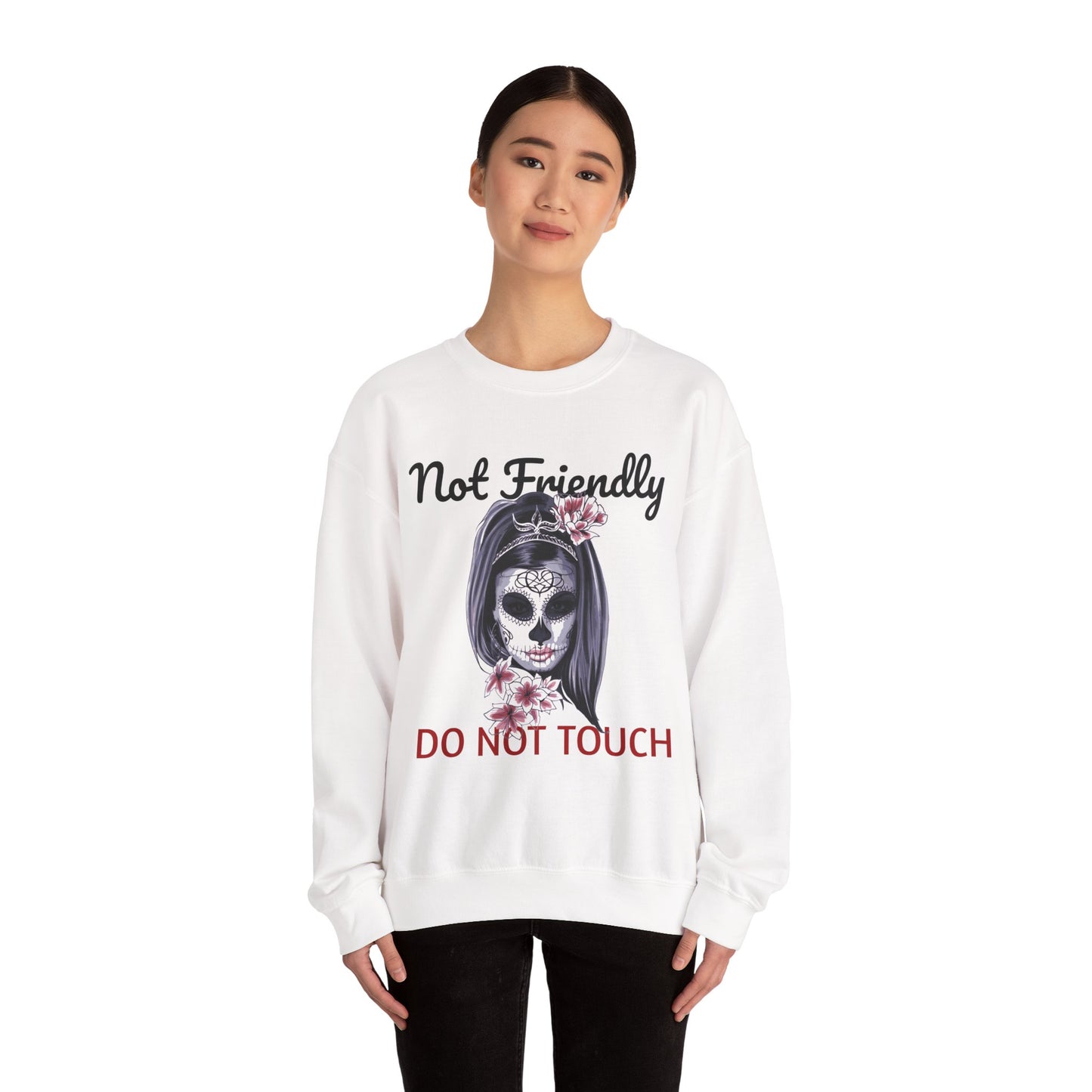 Edgy Skull Graphic Crewneck Sweatshirt | Halloween Gift, Casual Wear, Unisex Apparel, Cozy Sweatshirt, Unique Graphic Design