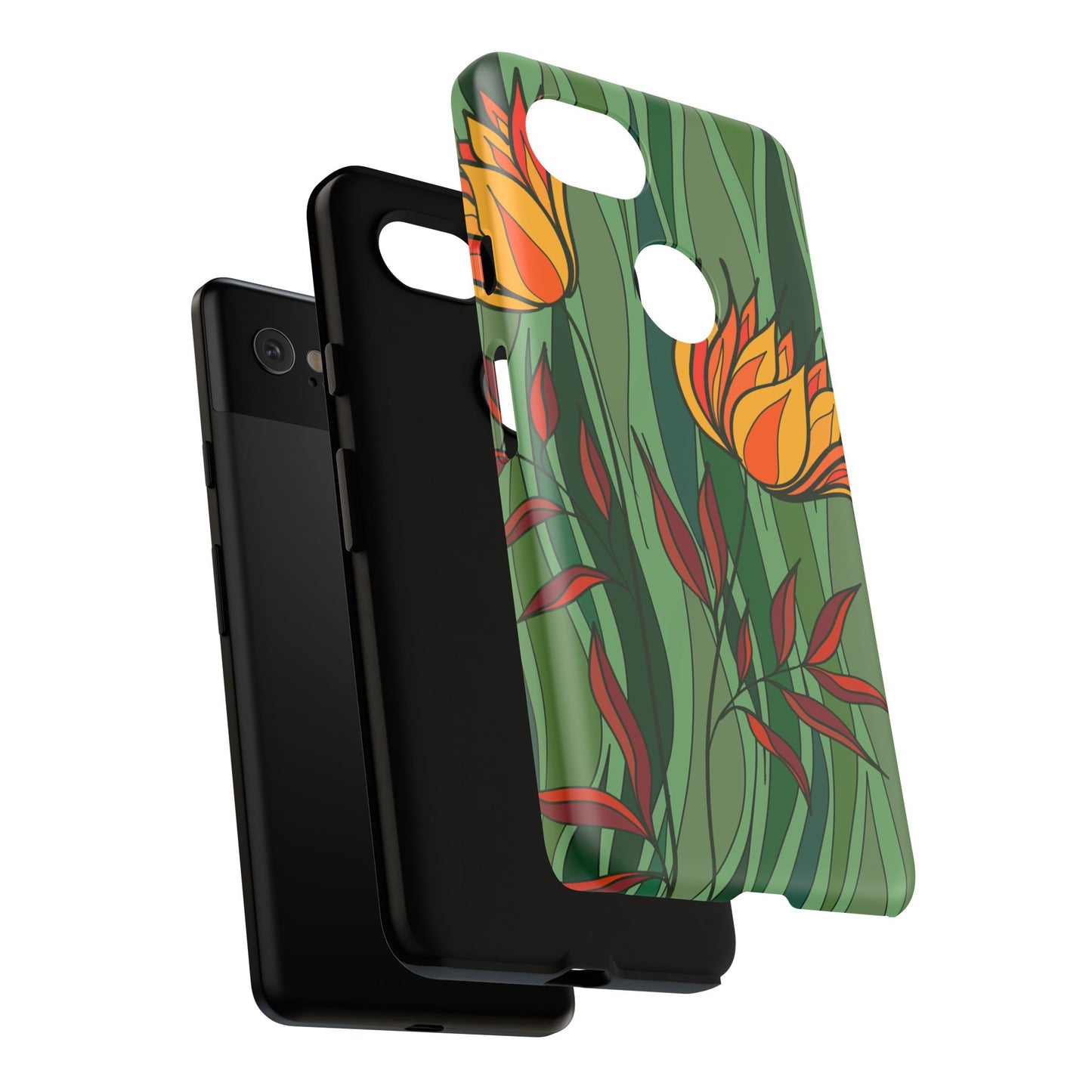 Vibrant Floral Phone Case, Nature-Inspired Tough Case, Eco-Friendly Cover, Unique Gift for Nature Lovers, Spring Decor
