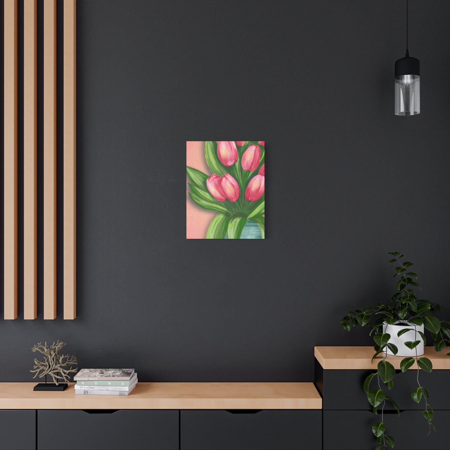 Matte Canvas, Stretched, 1.25" Tulips