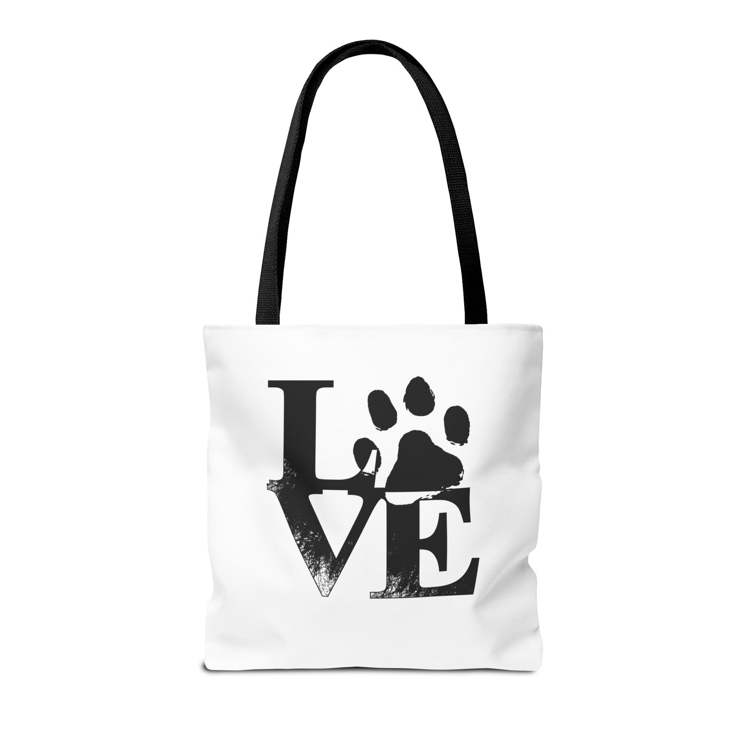 Love Paw Print Tote Bag, Pet Lover's Gift, Eco-Friendly Shopping Bag, Animal Rescue Fundraiser, Personalized Pet Tote