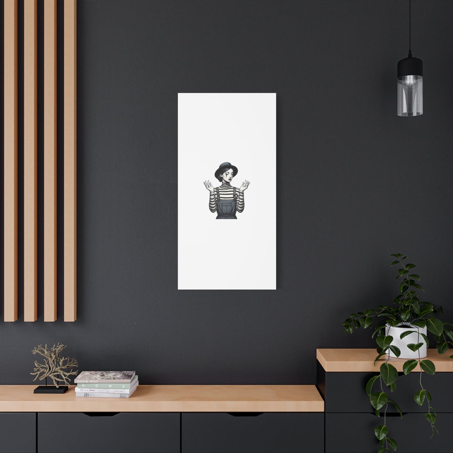 Meditative Striped Canvas Wall Art | Modern Boho Decor, Gift for Art Lovers, Minimalist Home Accent, Gallery Wall Art