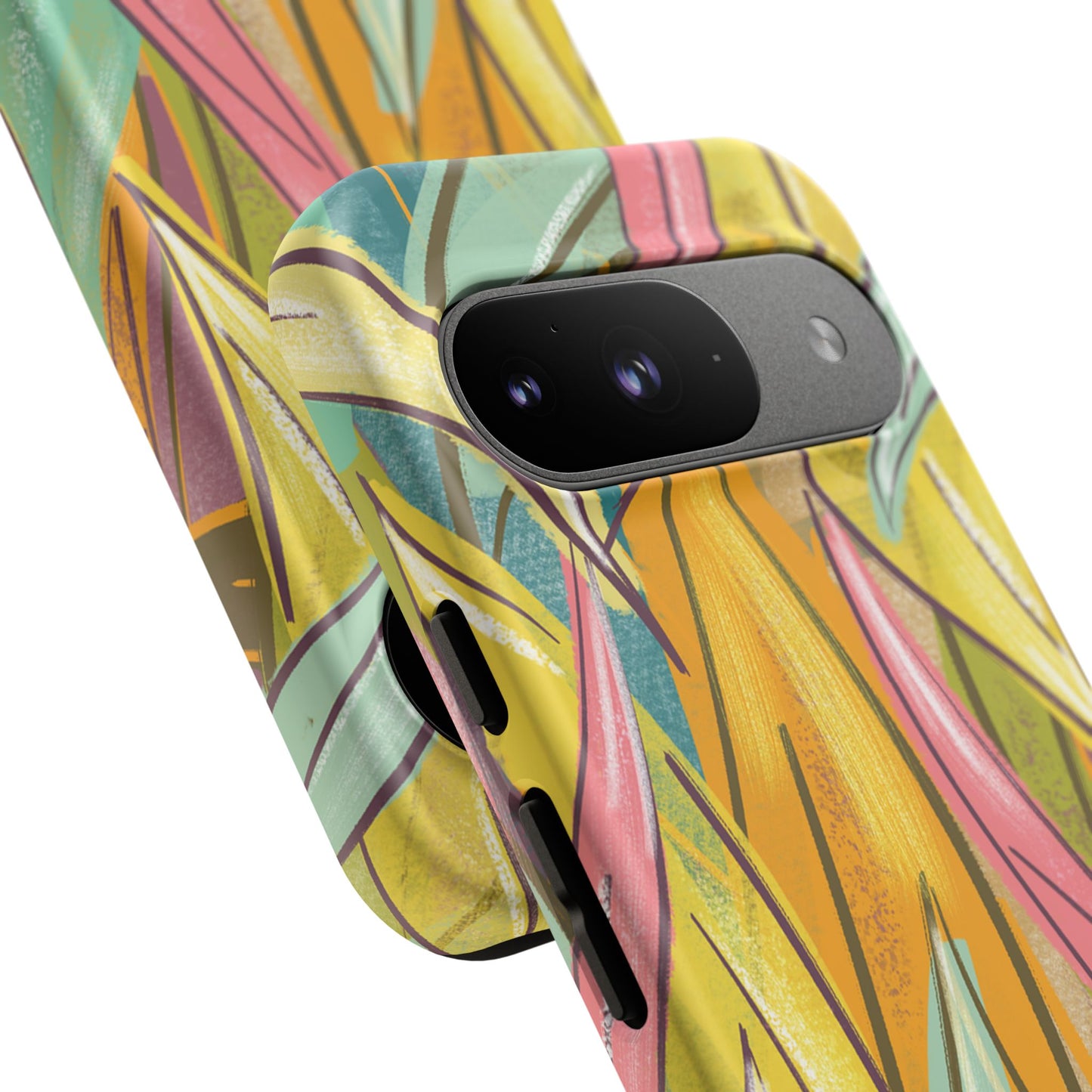 Vibrant Phone Case with Colorful Leaf Design, Tough Cases for Nature Lovers, Eco-Friendly Gift, Summer Vibes, Floral Phone Cover