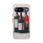 Wine Lover's Phone Case, Tough Phone Cover, Artistic Wine Design, Gift for Wine Enthusiasts, Customizable Case, Unique Wine Art
