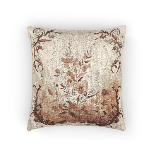 Vintage Floral Woven Pillow - Boho Chic Home Decor