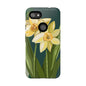 Floral Phone Case - Yellow Daffodil Design, Tough Phone Cover, Spring Decor, Floral Gift, Nature-Inspired Accessories
