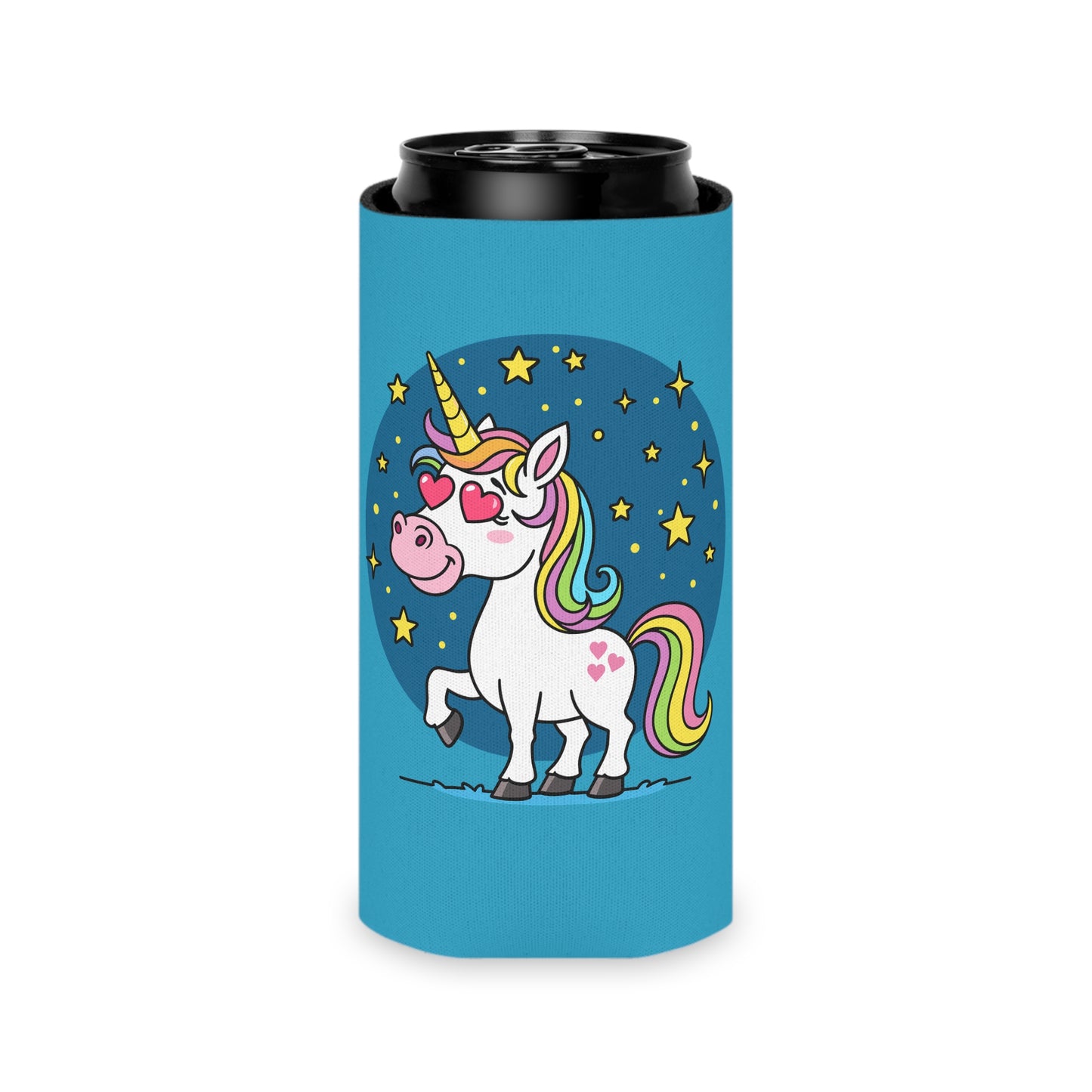 Whimsical Unicorn Can Cooler - Fun Drink Insulator for Parties, Birthdays, Summer BBQs, Magical Celebrations, Gift for Unicorn Lovers