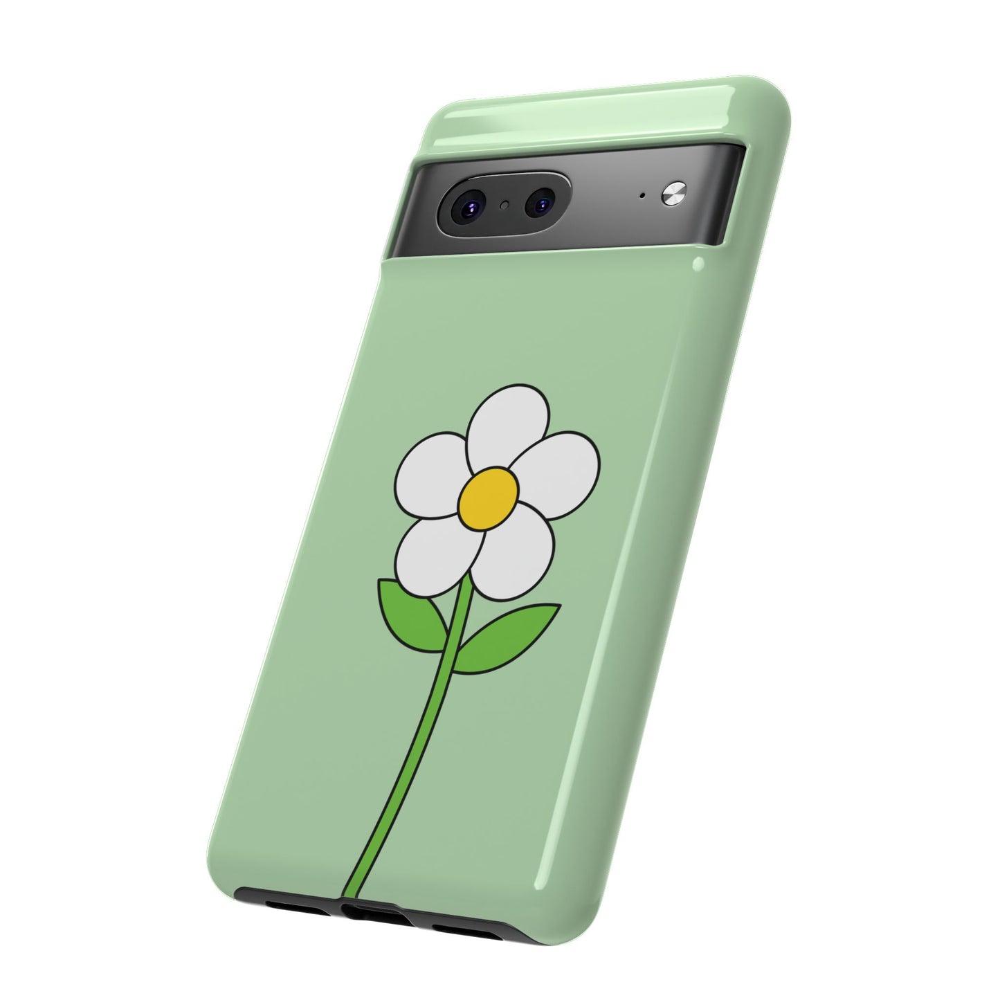 Floral Phone Case - Tough Cases for Nature Lovers, Cute Green Flower Design, iPhone Cover, Gift for Her, Spring Accessories