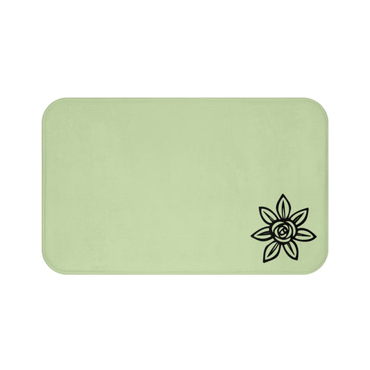 Botanical Rose Bath Mat, Elegant Bathroom Decor, Floral Bath Rug, Spa Vibes, Housewarming Gift, Relaxing Home Essentials