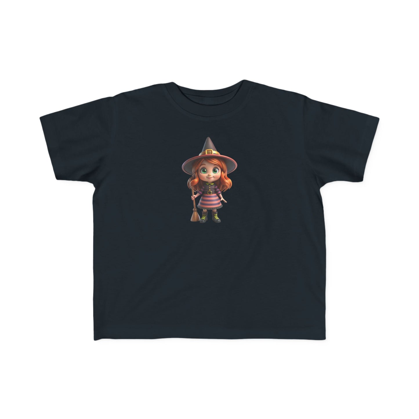 Toddler Halloween Witch Tee - Cute Witch Design, Kids Halloween Shirt, Toddler Costume Tee, Toddler's Fine Jersey Tee, Spooky Season [...]