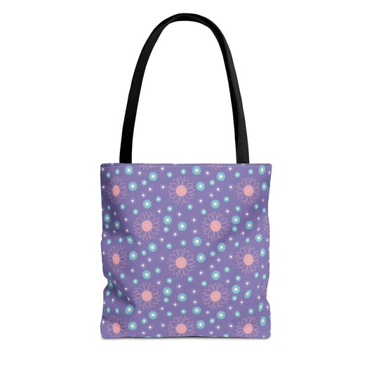 Colorful Floral Tote Bag for Shopping, Beach, Travel, Gift, Eco-Friendly