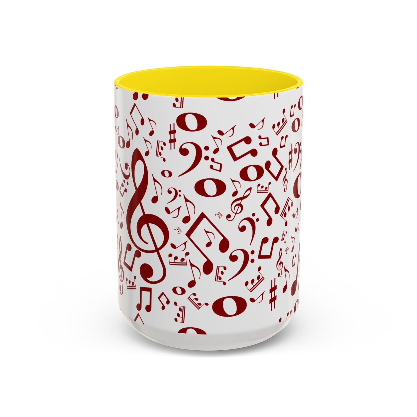 Accent Coffee Mug (11, 15oz) - Musical Notes