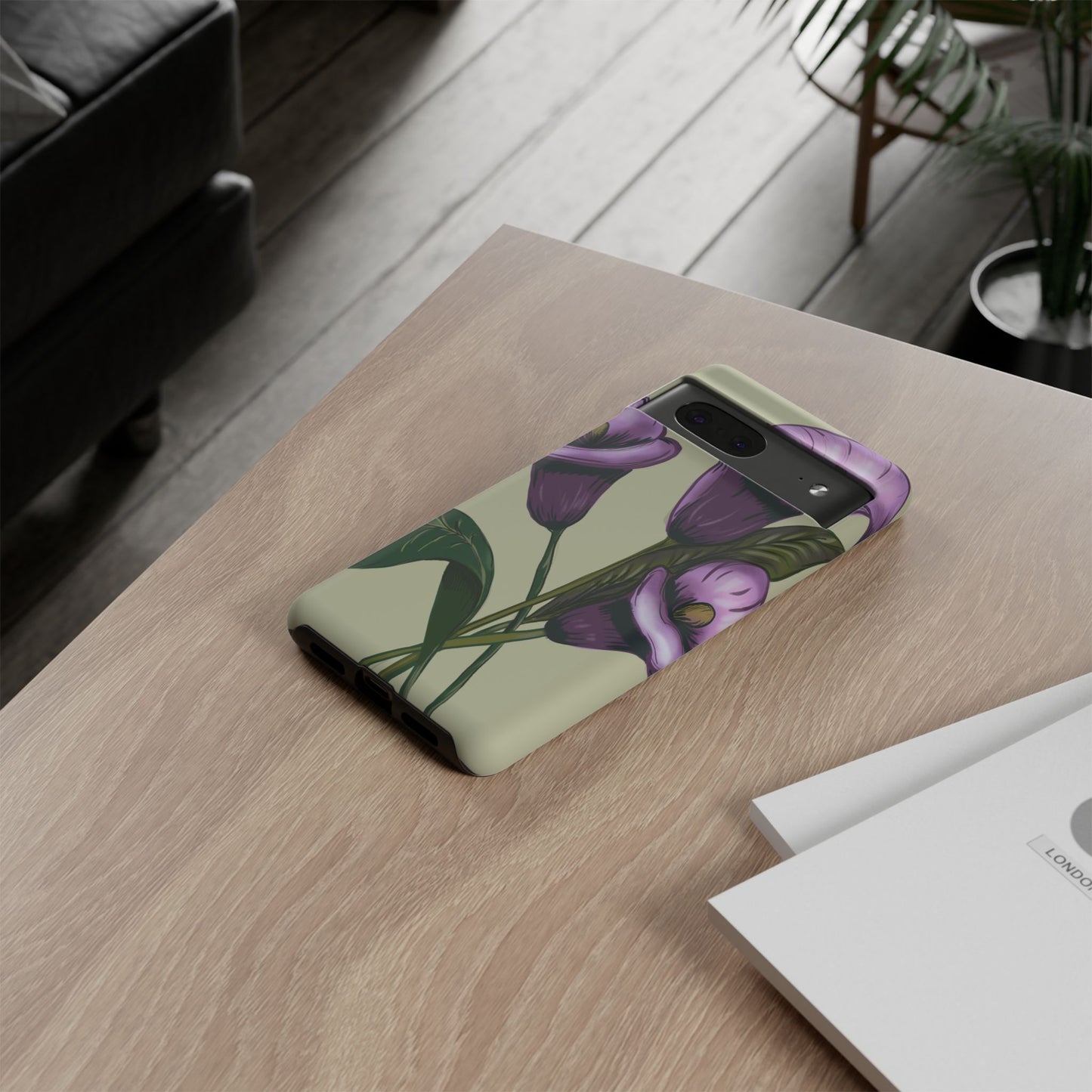 Floral Phone Case - Tough Cases, Purple Flower Design, Cell Phone Accessories, Gift for Her, Nature Lover Essentials