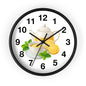Charming Teatime Wall Clock, Kitchen Decor, Tea Lover Gift, Rustic Clock, Home Office Accessory, Lemon Tea Stationery