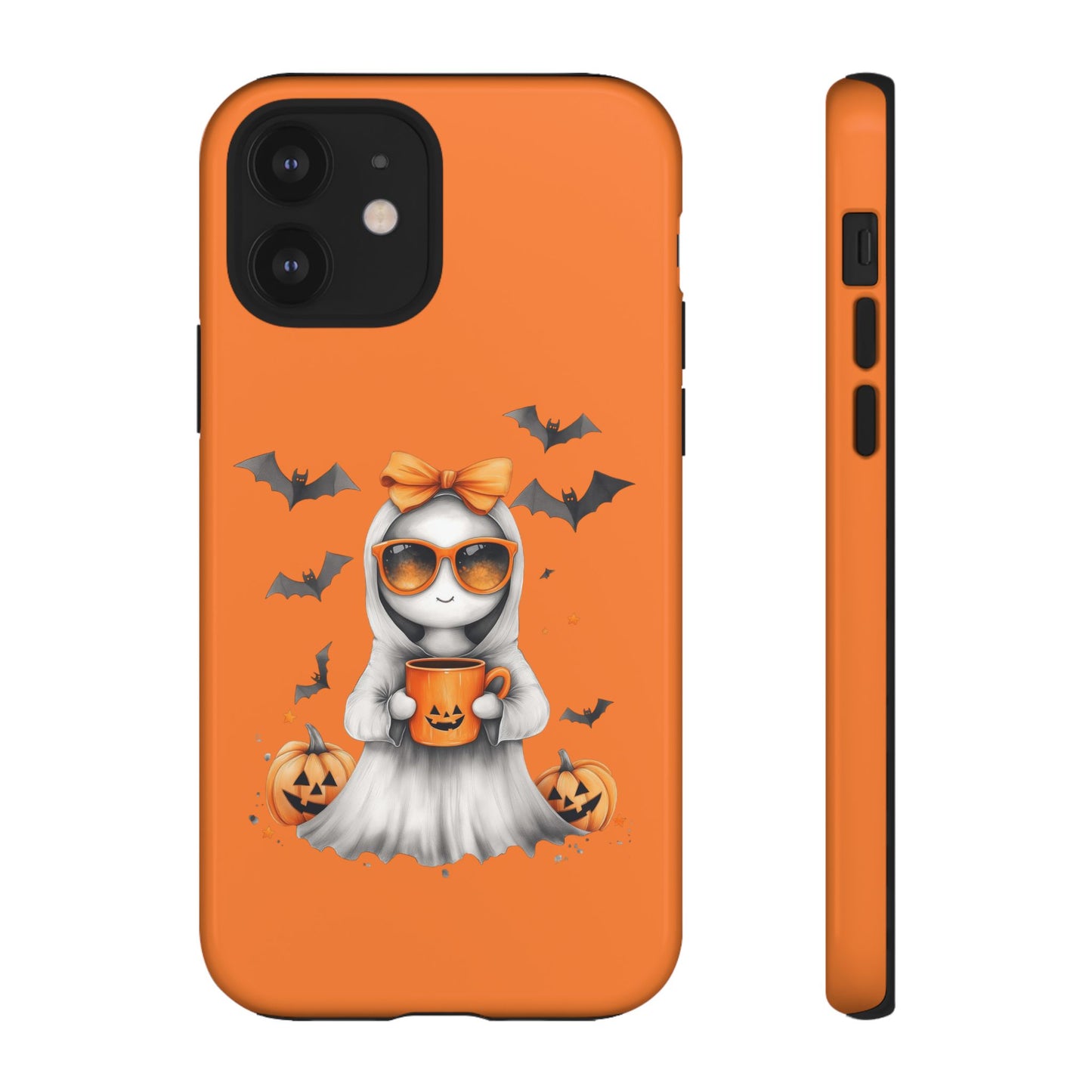 Halloween Ghost Phone Case, Cute Cat Ghost Case, Autumn Phone Cover, Spooky Season Gift, Trick or Treat Case