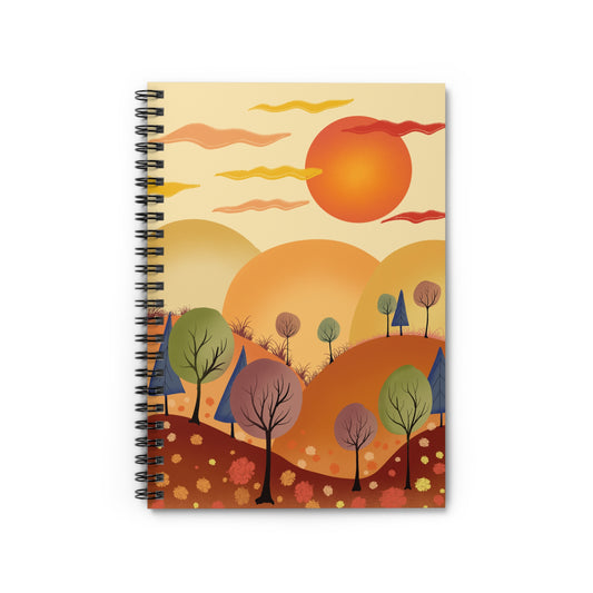 Autumn Landscape Spiral Notebook - Ruled Line, Nature Journal, Fall Gift, Sketchbook, Planner, Writing Pad, School Supplies