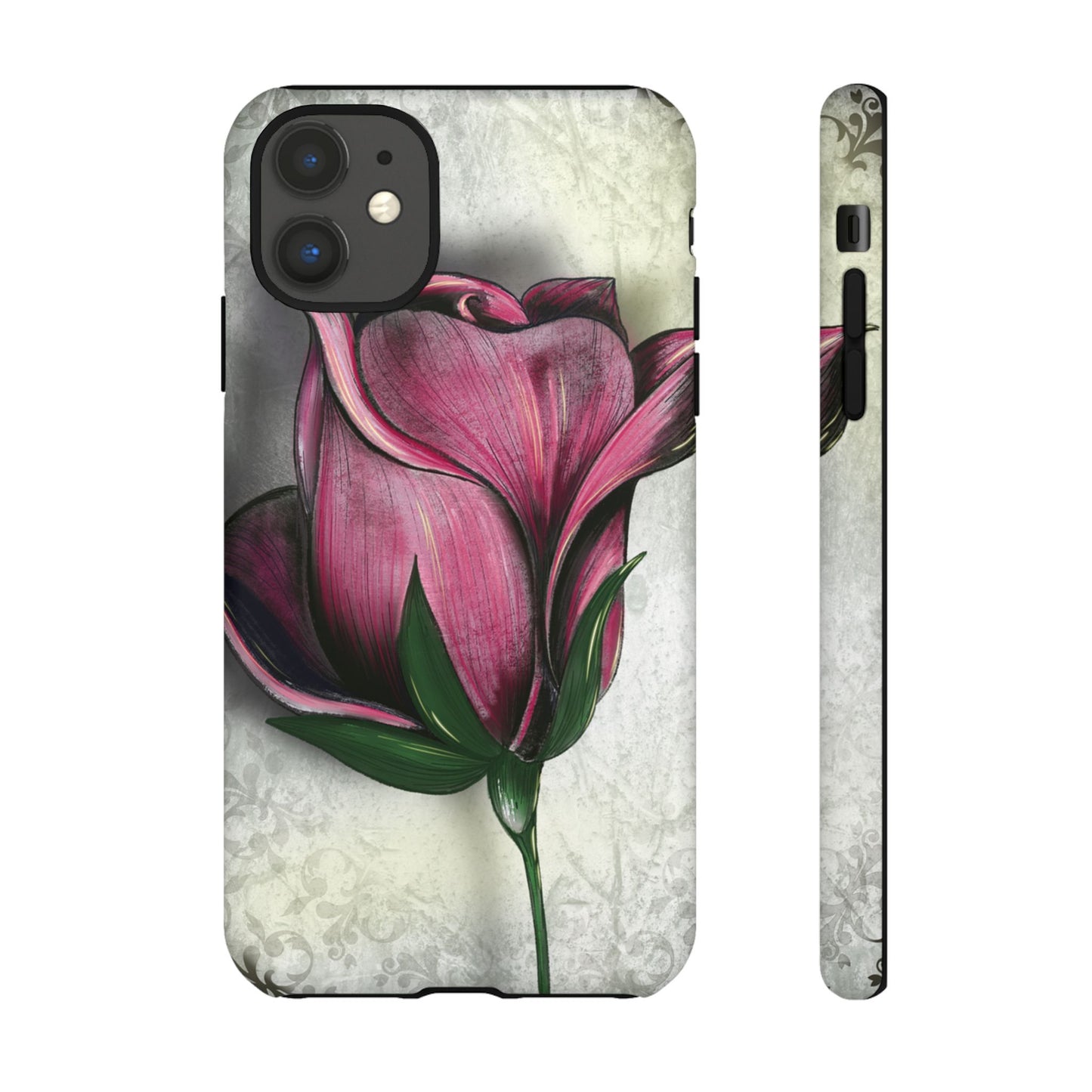 Rose Phone Case – Tough Cases, Floral Phone Cover, Gift for Her, Minimalist Design, Nature Lover's Accessory, Birthday Gift Idea