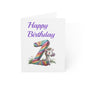 Colorful Zebra Birthday Greeting Cards - 1, 10, 30, or 50pcs - Kids Birthday, Celebration, Party Invitations, Unique Cards