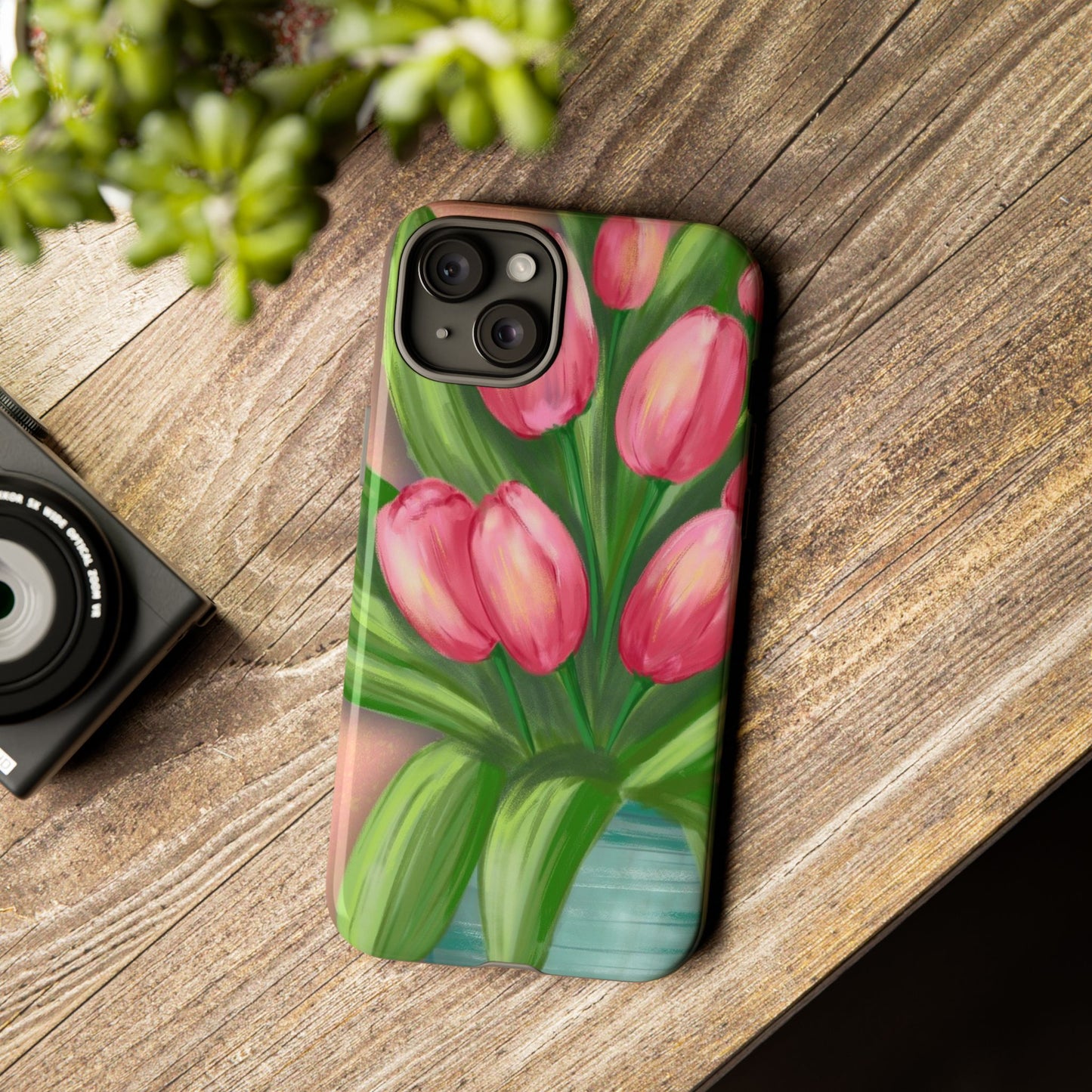 Floral Phone Case with Vibrant Tulips - Tough Cases for Garden Lovers, Spring Gifts, Nature Enthusiasts, Unique Gadget Accessories, [...]