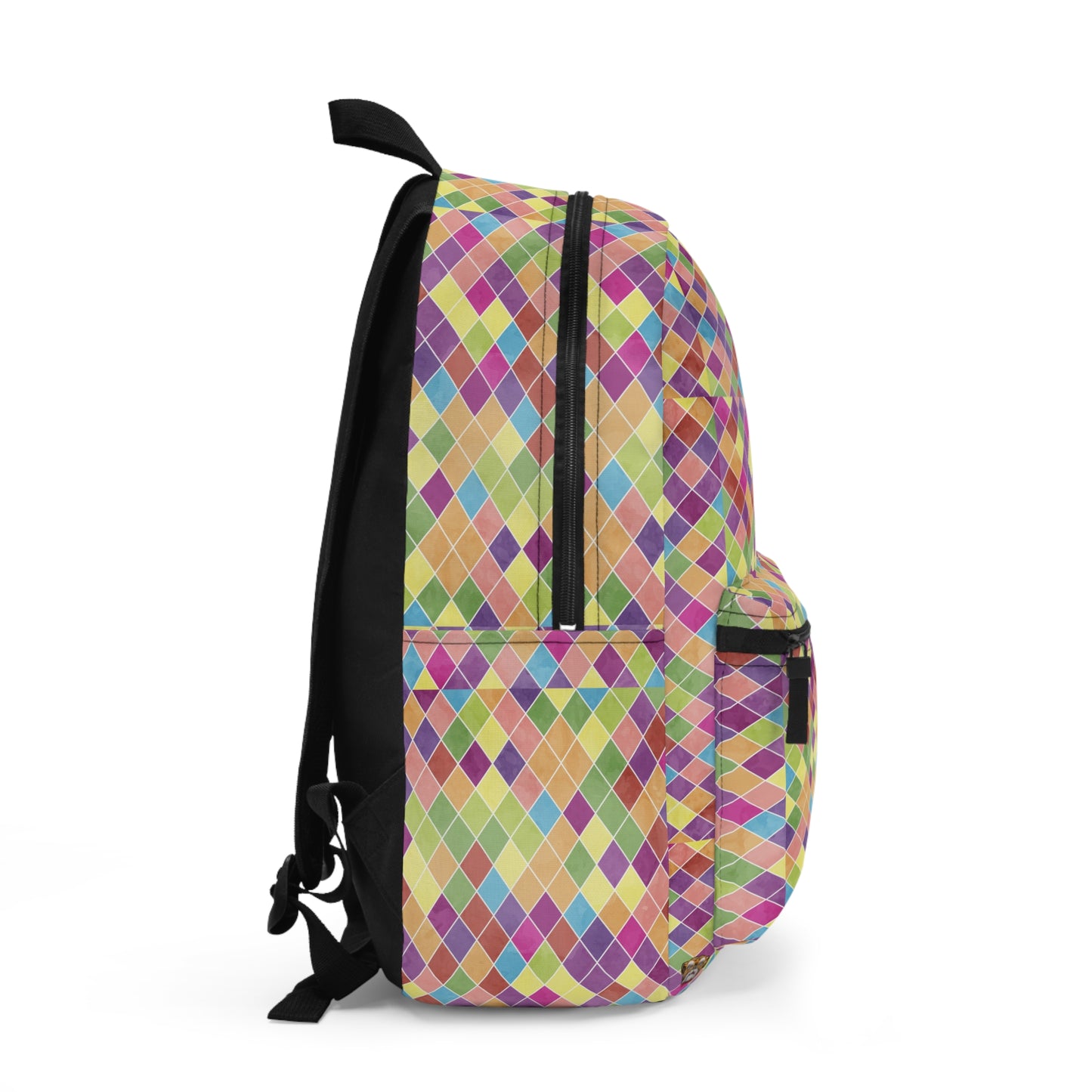 Colorful Geometric Backpack, Trendy Daypack, Cute School Bag, Gift for Students, Travel Companion, Stylish Tote
