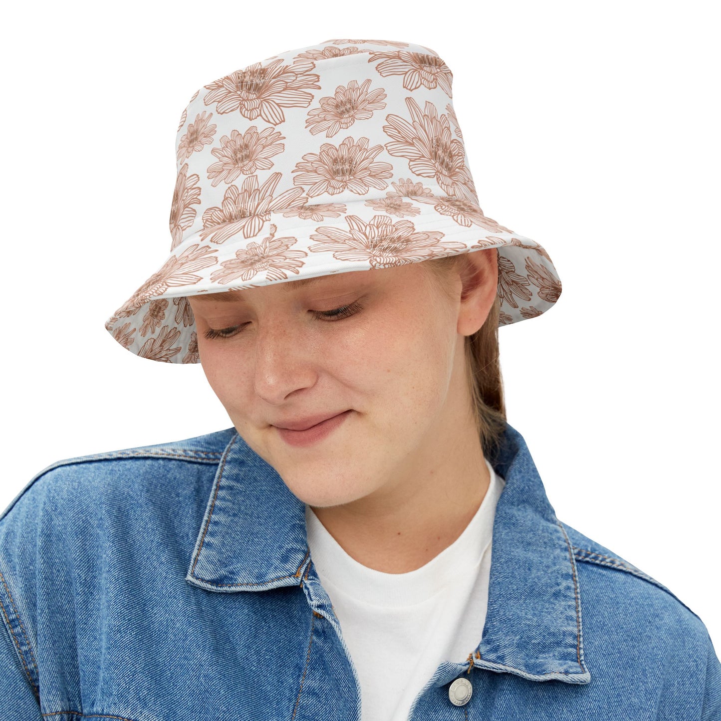 Boho Floral Bucket Hat - Summer Accessories, Beachwear, Sun Protection, Travel Hat, Festival Style