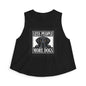Less People More Dogs Crop Top – Cute Black Lab Graphic Tank for Dog Lovers