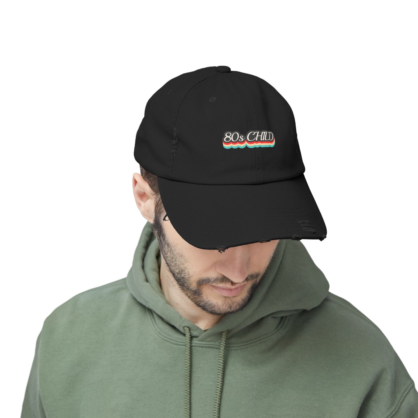 Unisex Distressed Cap- 80s child