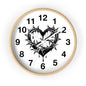 Heart & Thorns Wall Clock - Gothic Decor, Home Wall Art, Unique Timepiece, Perfect Gift for Her, Stylish Home Accessories