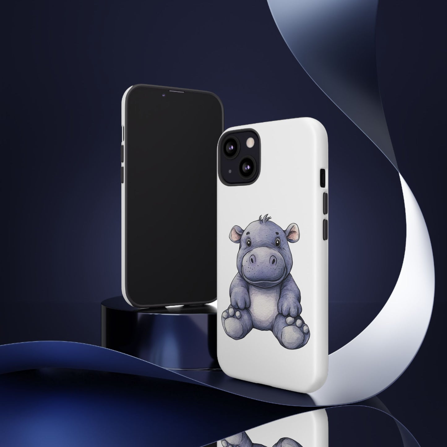 Cute Hippo Phone Case, Unique Tough Cases, Animal Lover Gift, Cute Animal Design, Baby Animal Phone Accessory