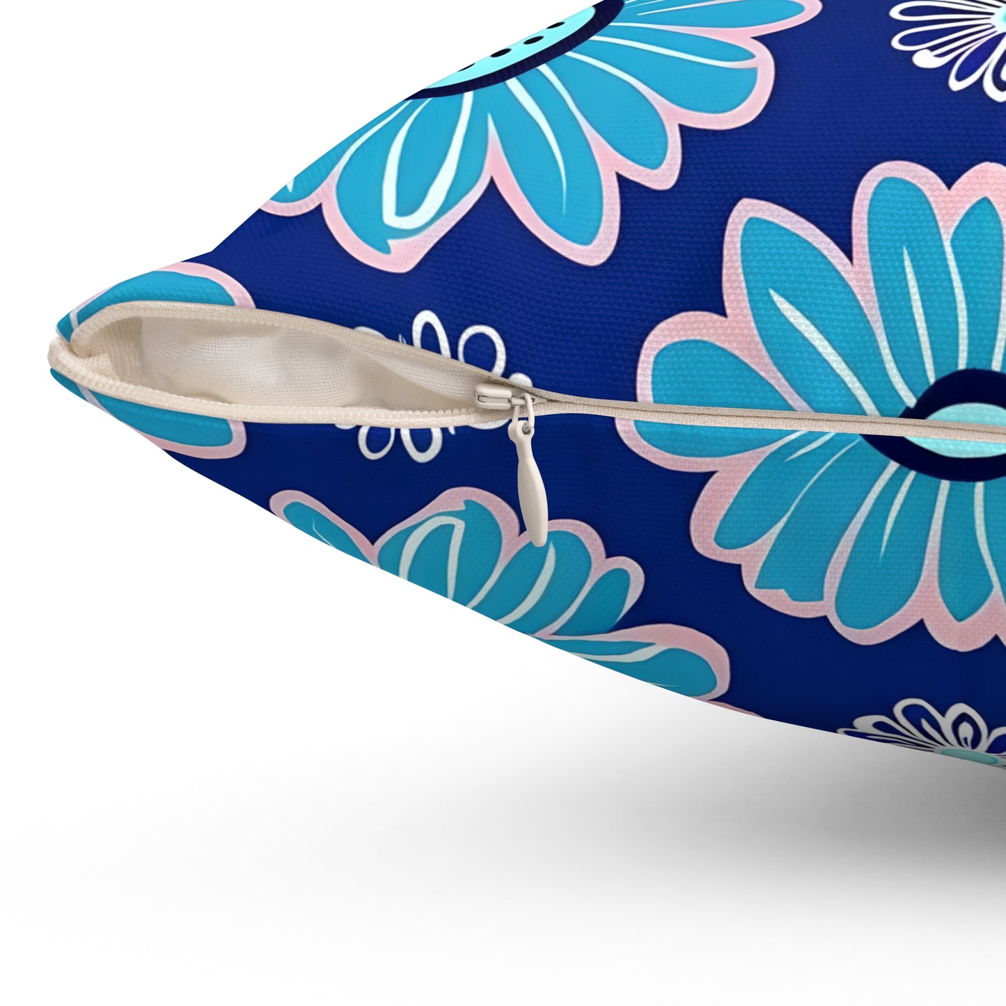 Flower Power Square Pillow - Floral Home Decor, Cozy Couch Cushion