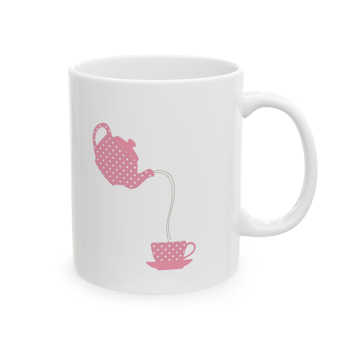 Charming Pink Teapot Ceramic Mug | Perfect for Tea Lovers, Gift for Mother's Day, Birthday, Kitchen Decor, Cozy Evenings