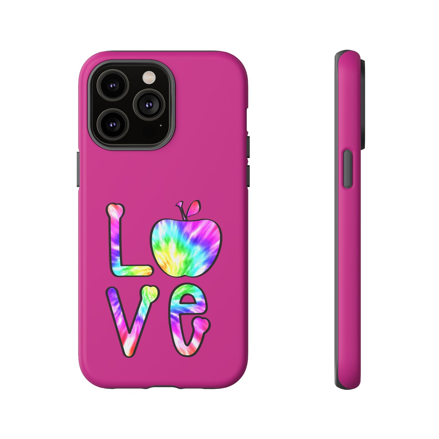 Colorful Love Phone Case, Tough Cases for iPhone, Cute Phone Accessory, Gift for Her, Summer Vibe Phone Cover