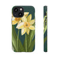 Floral Phone Case - Yellow Daffodil Design, Tough Phone Cover, Spring Decor, Floral Gift, Nature-Inspired Accessories