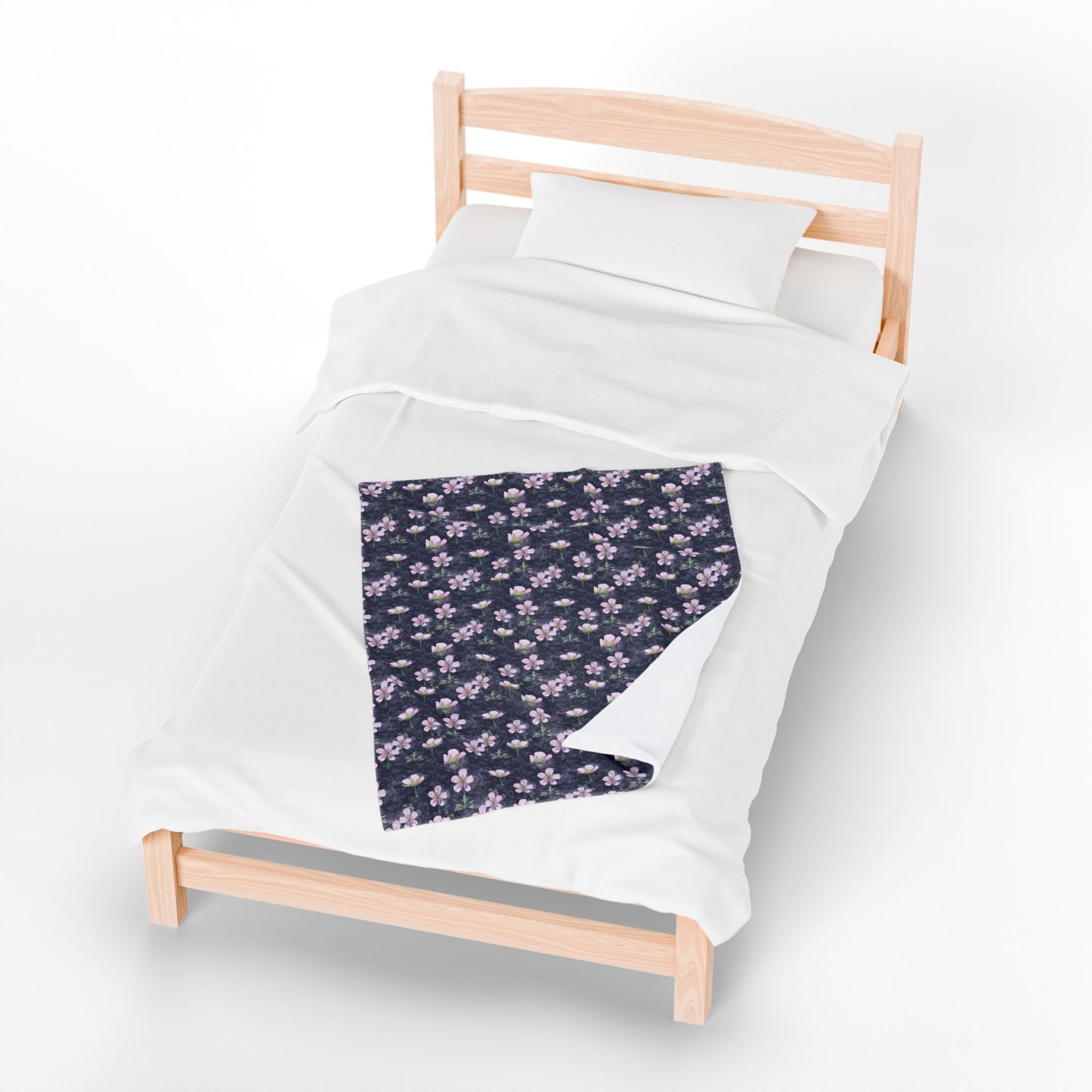 Cozy Floral Velveteen Plush Blanket | Soft Throw for Home Decor, Gift for Her, Wedding Present, Mother's Day, Snuggle Up, Couch