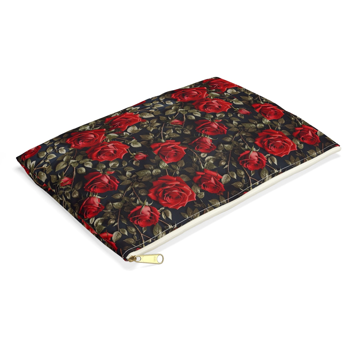 Elegant Floral Accessory Pouch | Perfect for Makeup, Travel, or Gifts | Rose Pattern Pouch for Women