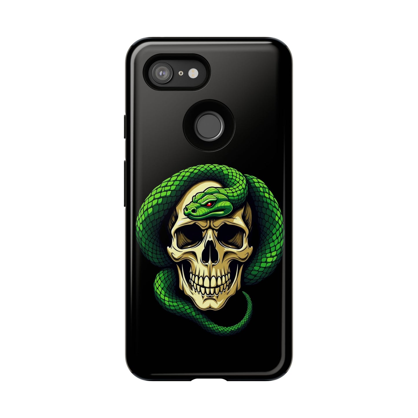 Skull & Snake Phone Case | Tough Cases, Protective Cover, Edgy Phone Accessories, Gothic Gift, Halloween Decor