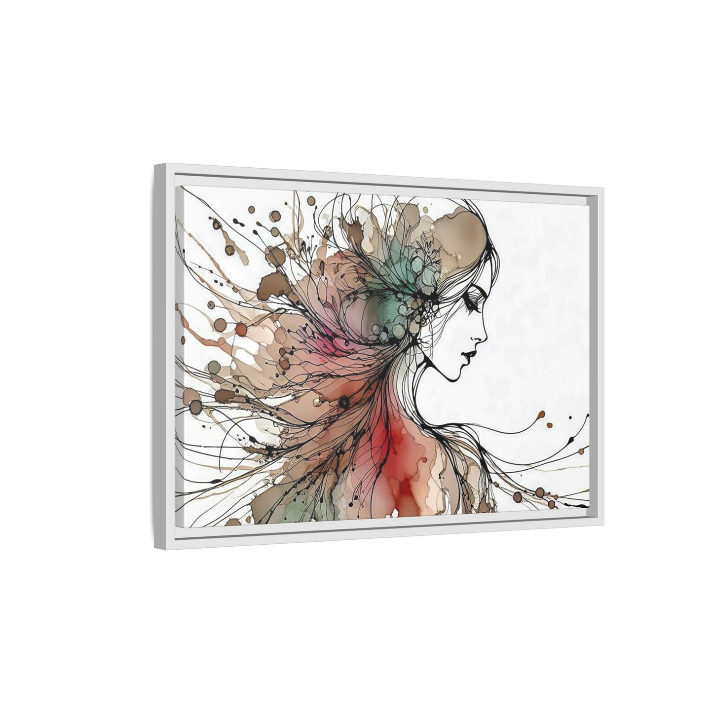 Matte Canvas, Framed (Multi-color) - Girl Whispers