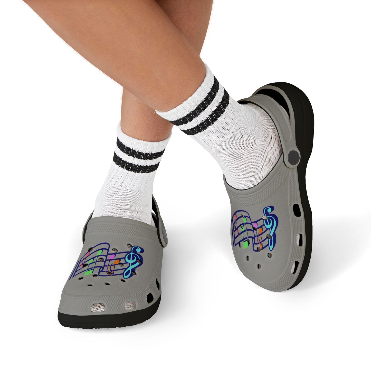 Musical Notes Kid's Clogs - Fun, Easy Slip-On Foam Shoes for Kids, Perfect for Summer, Beach, Play, Gifts, Holidays