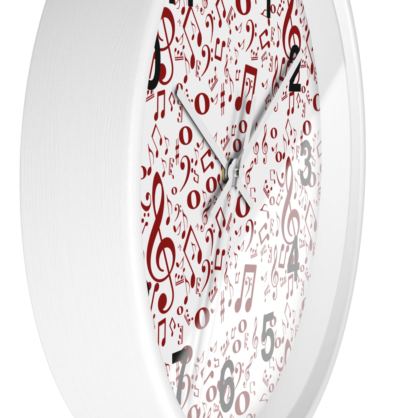 Musical Notes Wall Clock, Unique Gift for Musicians, Home Decor