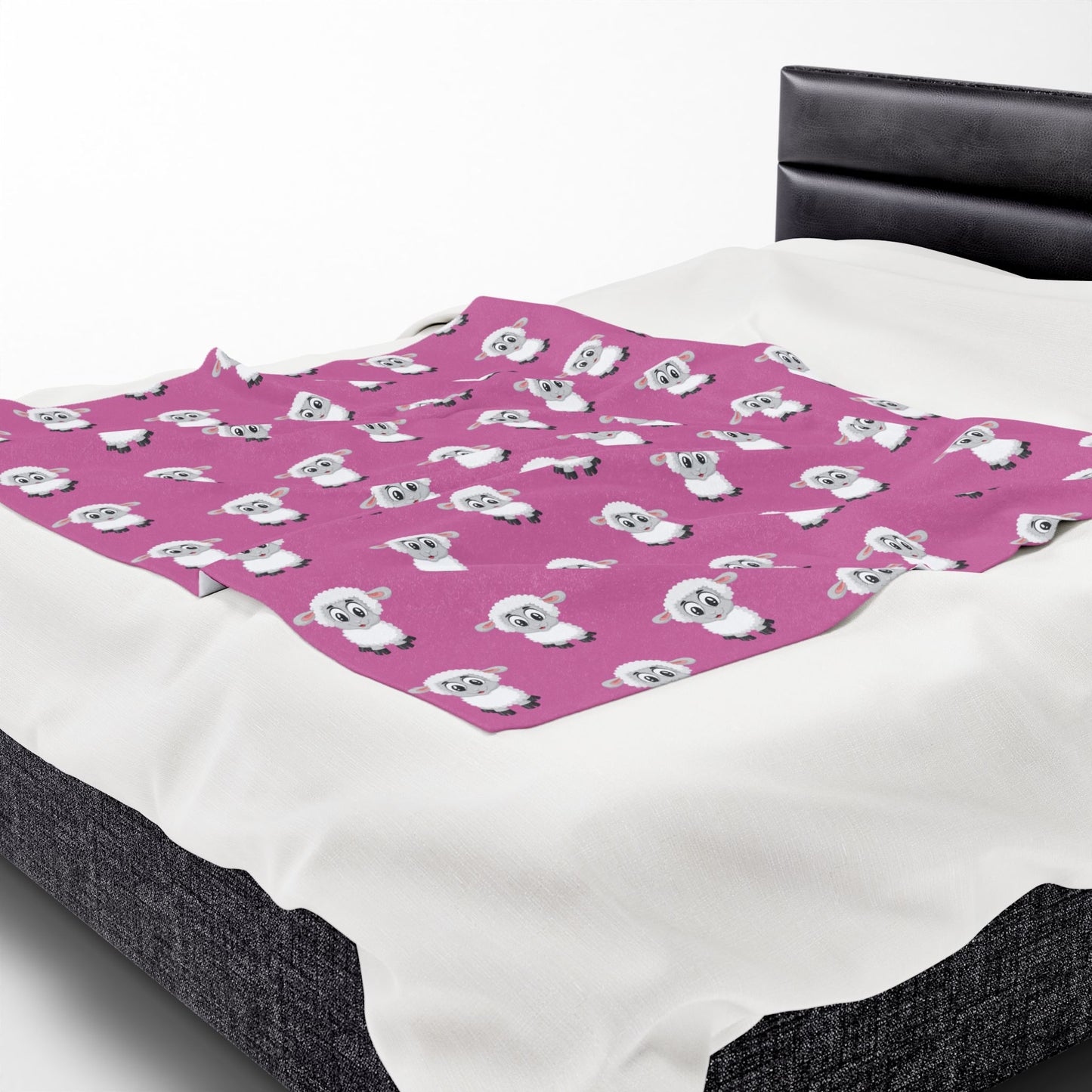 Kids Sheep Plush Blanket, Cozy Fleece, Baby Shower