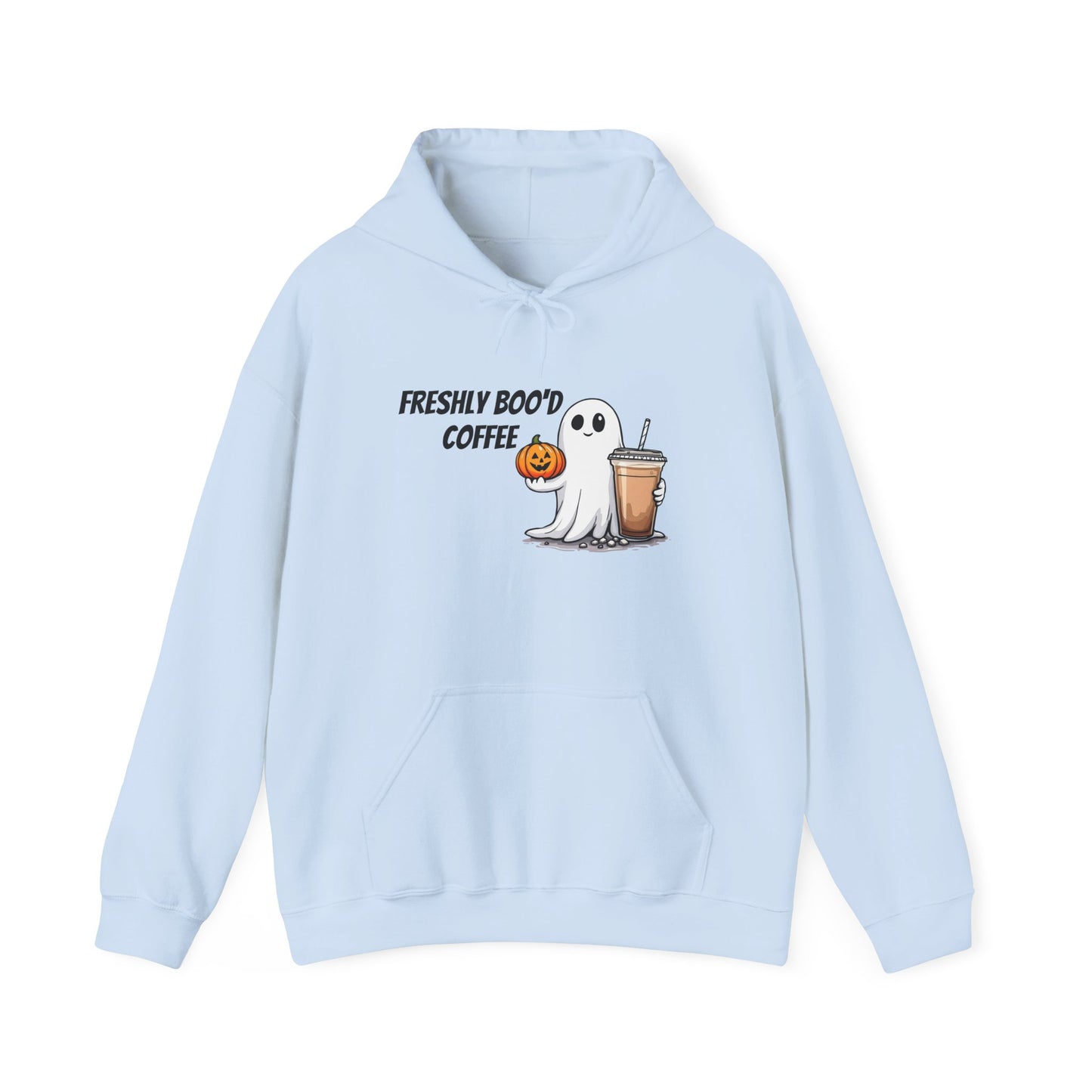 Ghostly Coffee Unisex Hoodie, Halloween Sweatshirt, Cute Fall Apparel, Cozy Casual Wear, Gift for Coffee Lovers, Fun Spooky Style