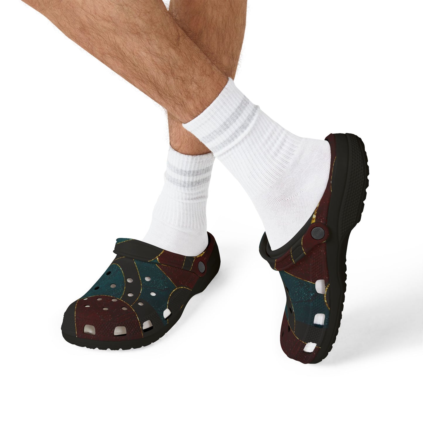 Abstract Polka Dot EVA Clogs — Comfortable Slip-On Rubber Shoes