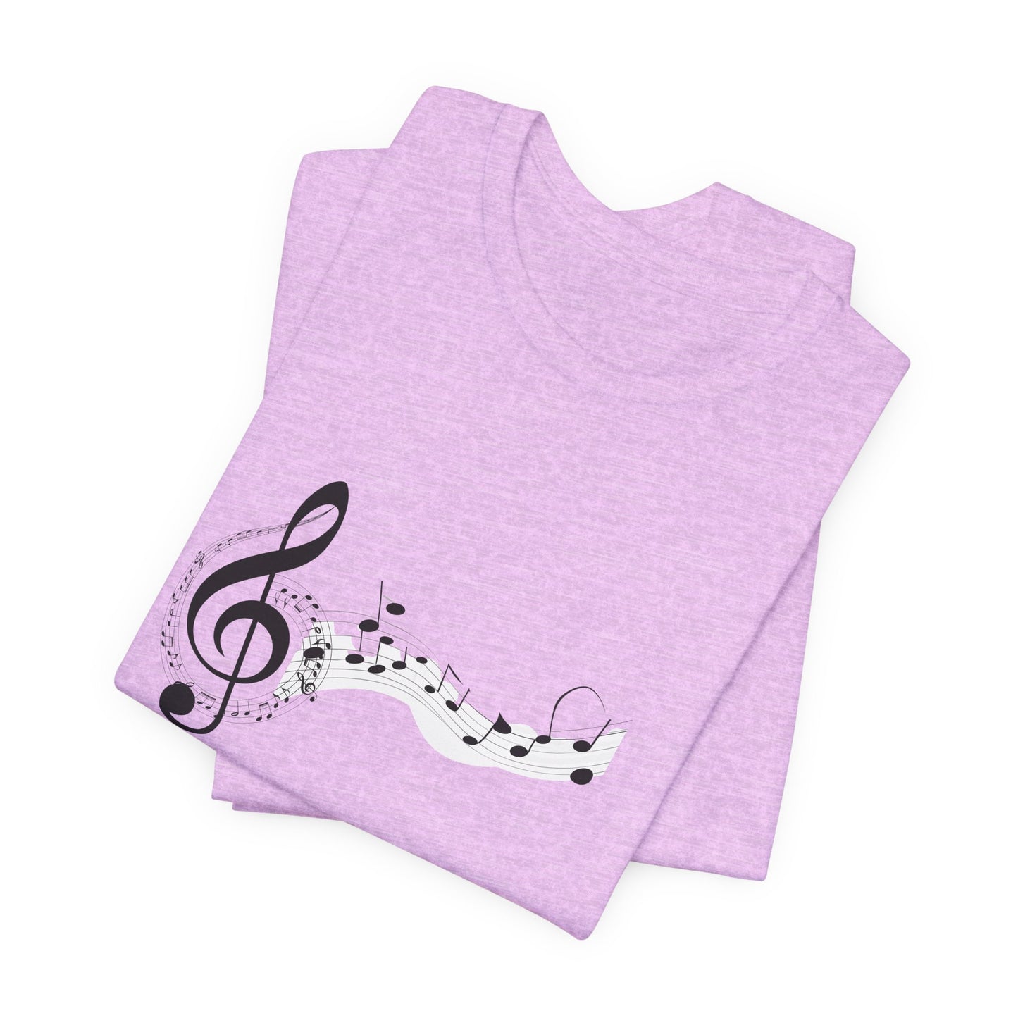 Musical Notes Short Sleeve Tee for Music Lovers