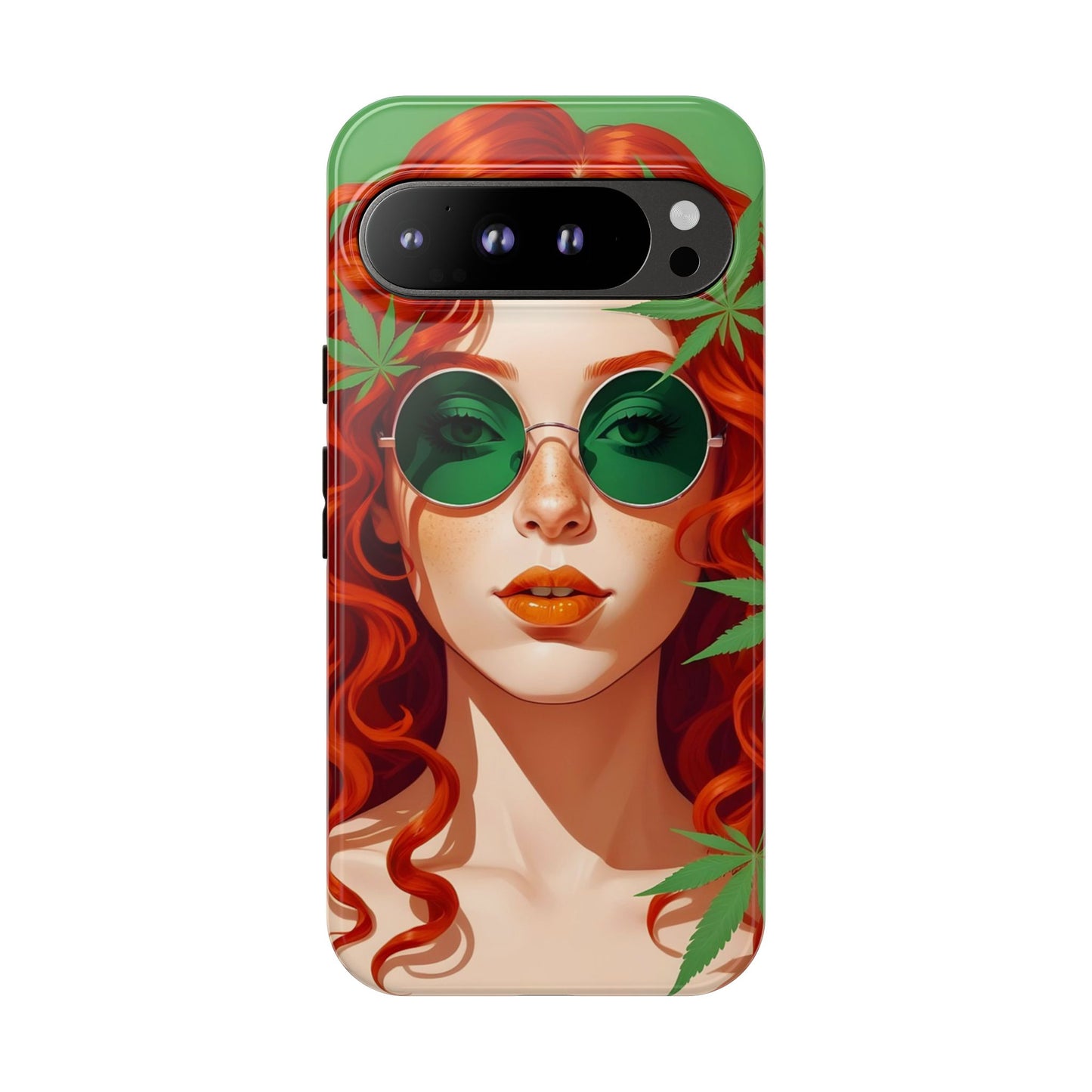 Vibrant Phone Case with Retro Greenery Design, Trendy Case for Casual Look, Gift for Her, Summer Vibes, Unique Phone Accessory