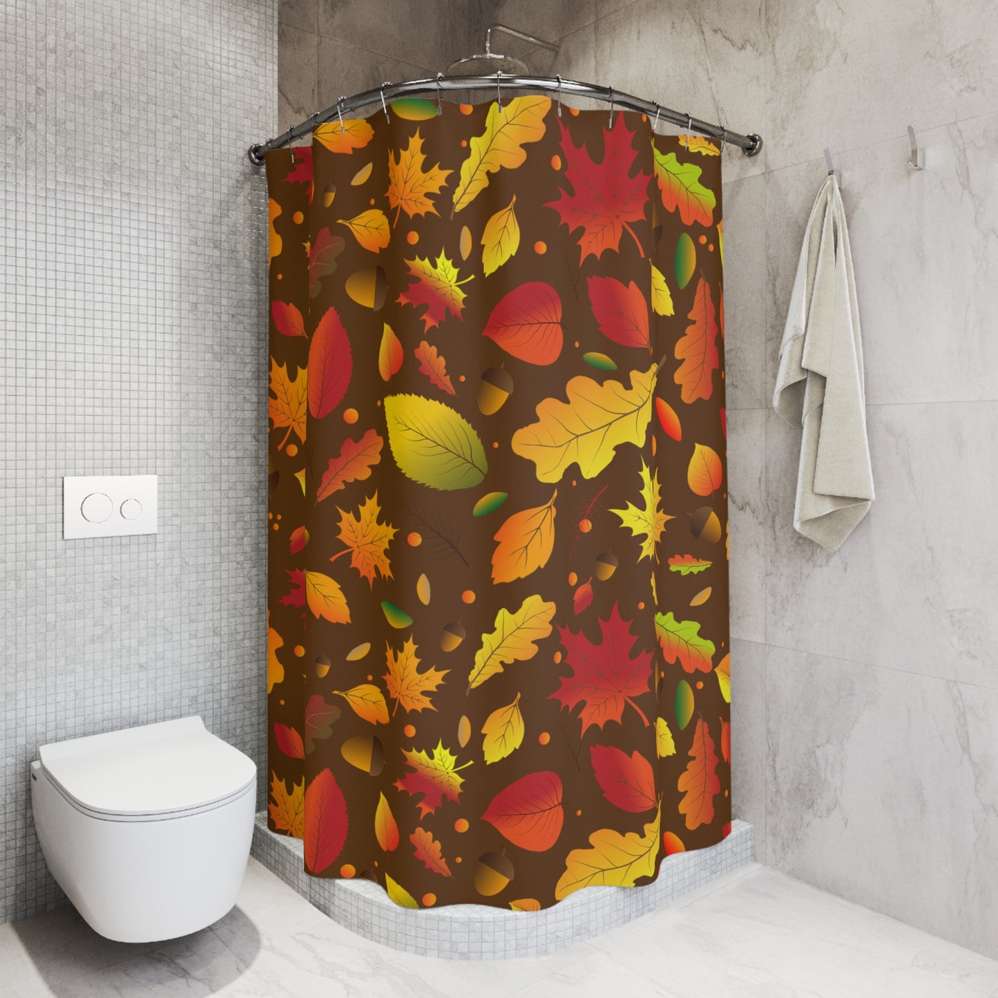 Autumn Leaves Shower Curtains, Fall Decor, Bathroom Accessory, Seasonal Home Decor, Cozy Vibe, Thanksgiving Decoration