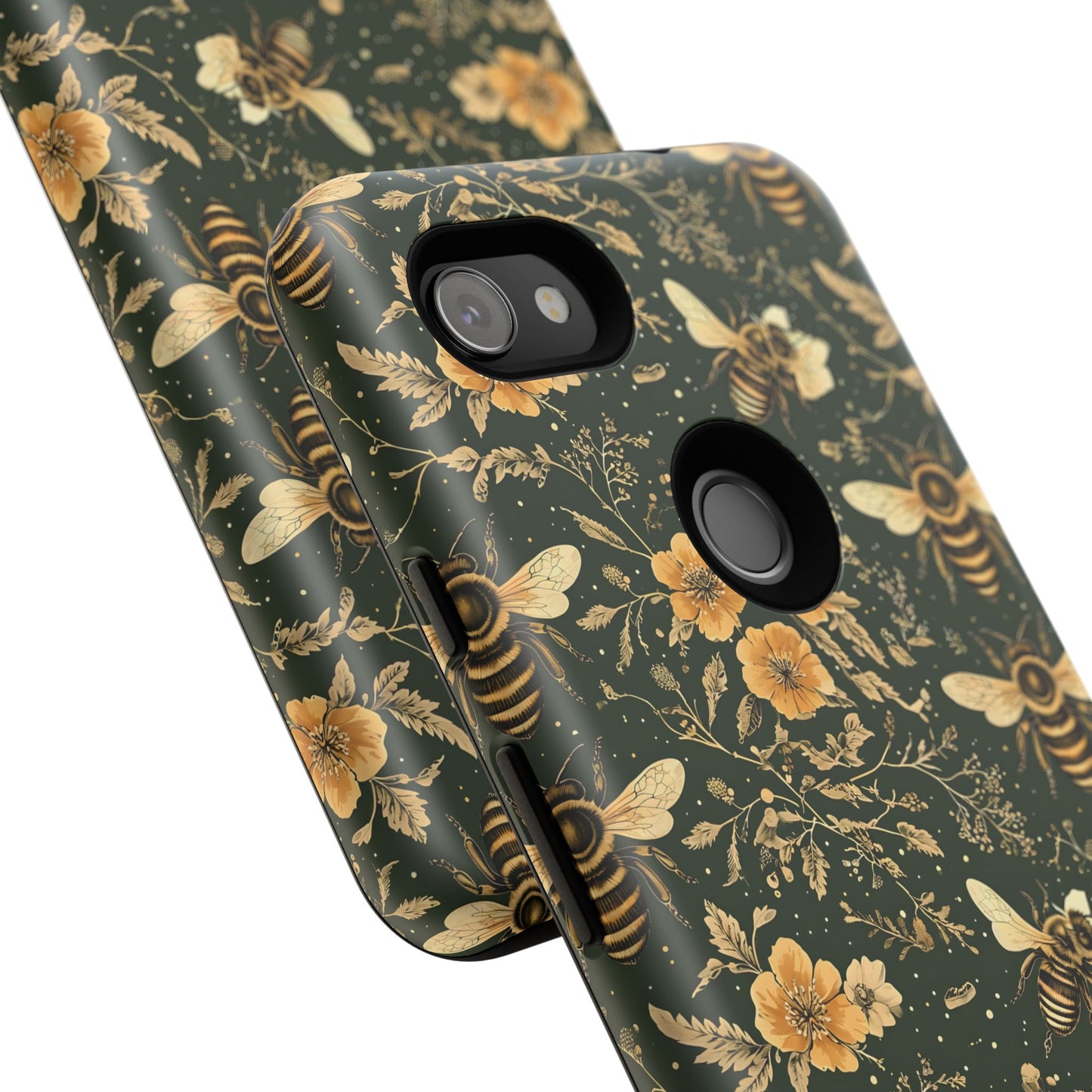 Nature-Inspired Phone Case, Tough Cases for Nature Lovers, Floral Bee Design, Eco-Friendly Gift, Summer Vibes, Trendy Phone Accessory,