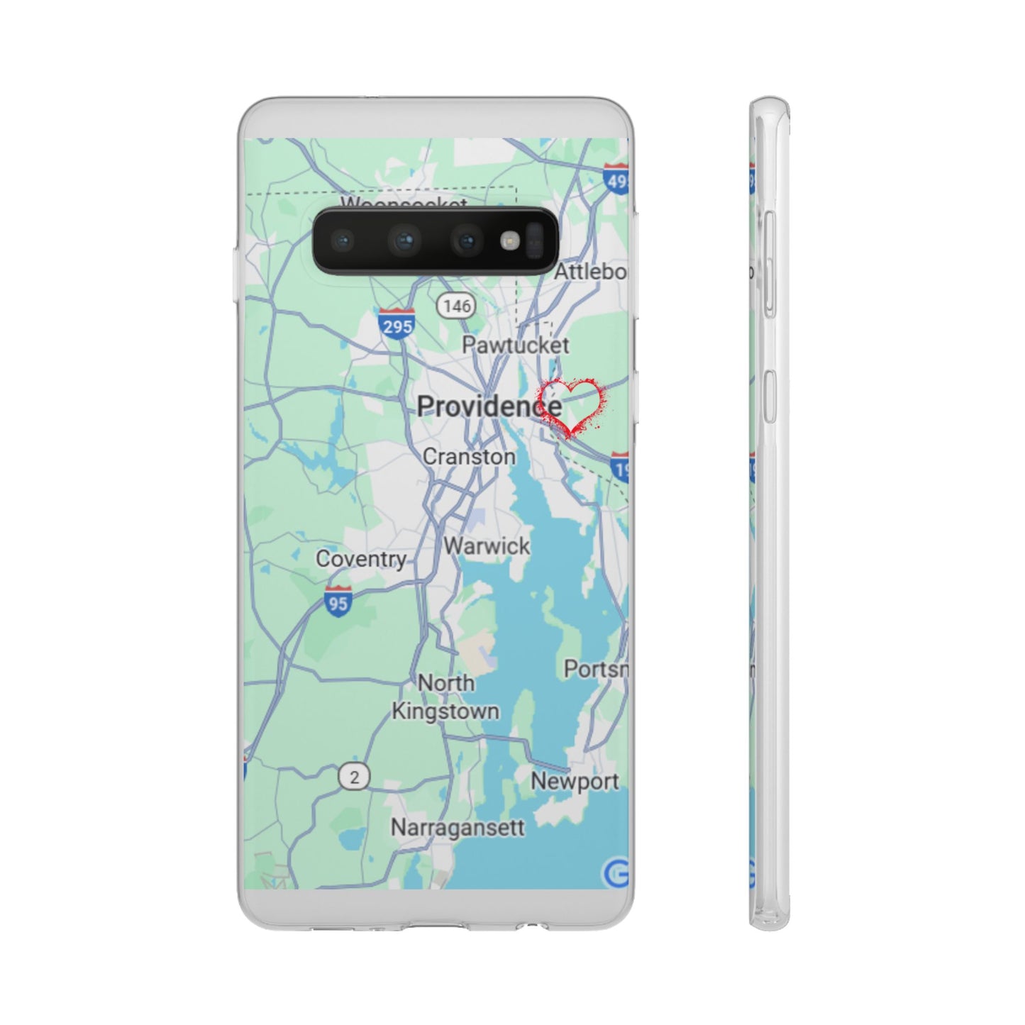 Providence Heart Map Phone Case - Custom Flexible Smartphone Protector, Gift for Her, Map Lover's Accessory, Personalized Case, Travel [...]
